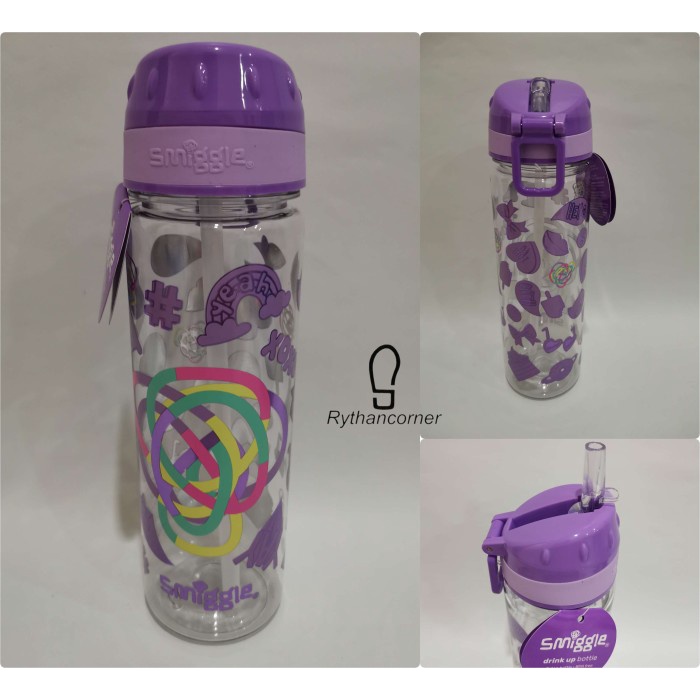 botol minum  BOTOL MINUM SEDOTAN SMIGGLE DRINK UP BOTTLE 650ML - no.22(Q6E4) Botol Minum Anak Tali T