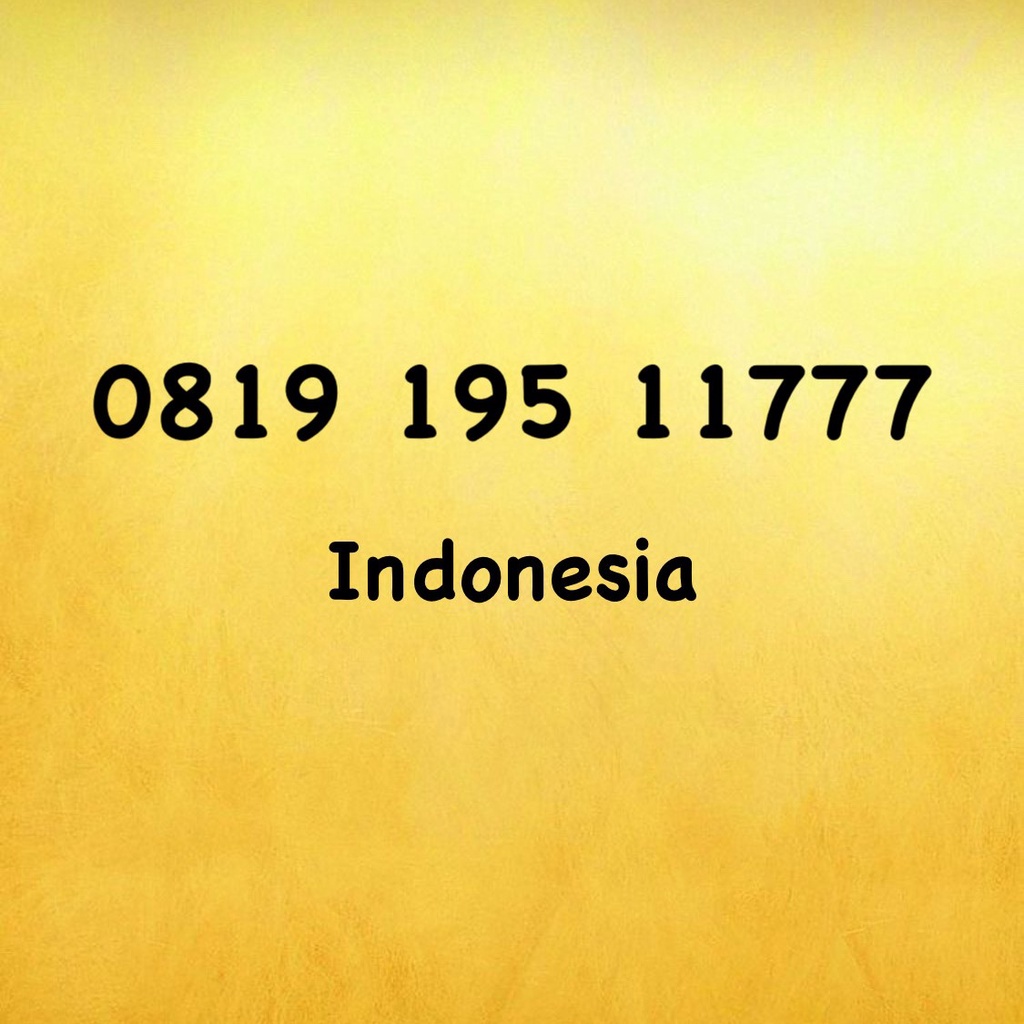 Nomor Cantik XL Bebas Triple A - 777 - 1177 - 1777 - 0819 195 11777