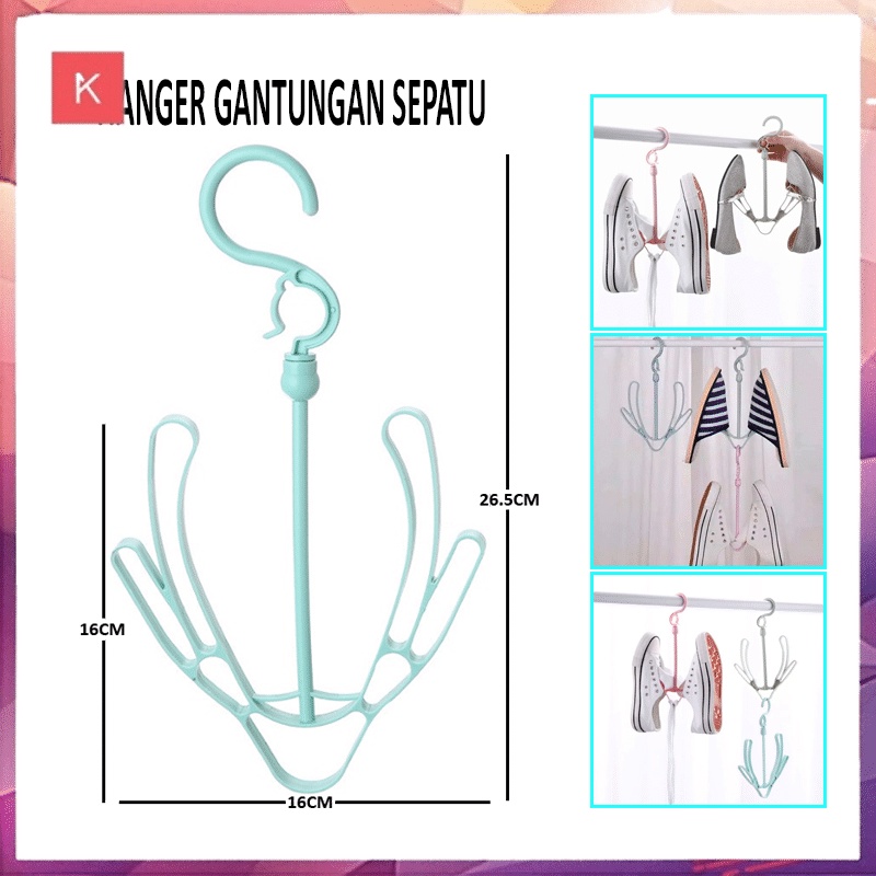 ANG HANGER GANTUNGAN JEMURAN SEPATU SANDAL / GANTUNGAN PAKAIAN SERBAGUNA