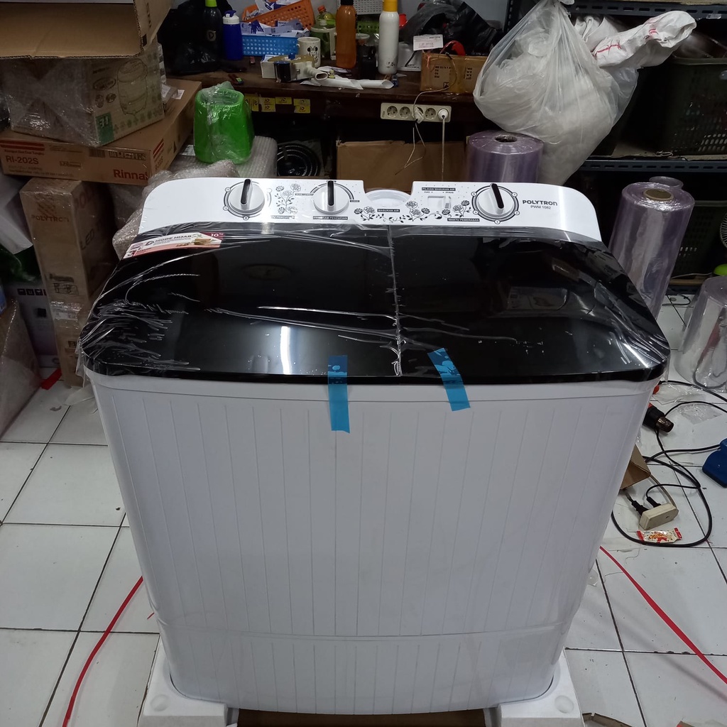 MESIN CUCI POLYTRON 2 TABUNG PRIMADONA SAMBA HIJAB SERIES PWM 1082 10KG