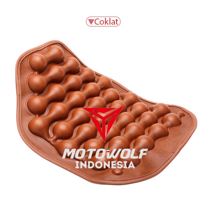 COD Bantalan Jok Motor Udara Motowolf Air Seat Cushion Breathable 3601 - Cokelat