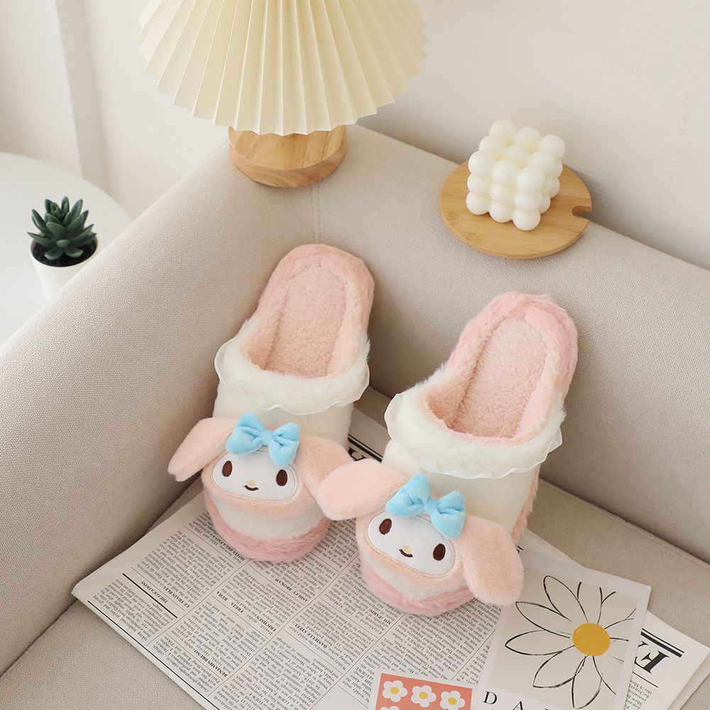 SANDAL RUMAH CINNAMOROLL MELODY KUROMI RENDA PUTIH SEPATU KAMAR