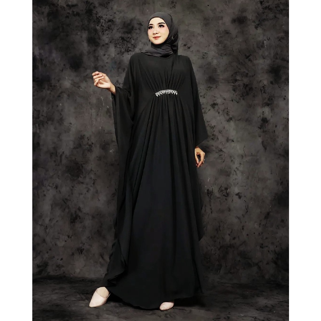 Marbela Kaftan - Gamis Muslim Kaftan Wanita Remaja Matt Ceruty Babydoll OOTD Lebaran Fashion Terlaris