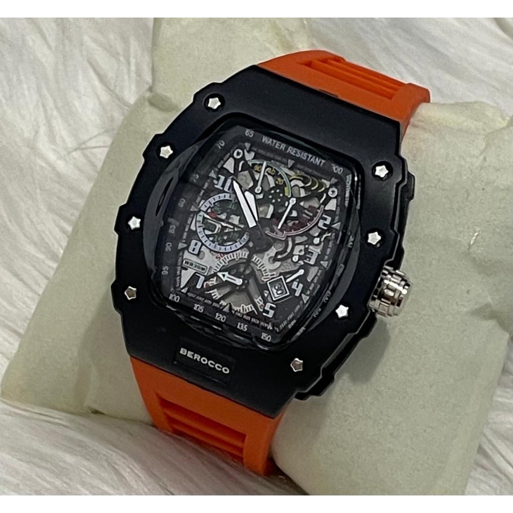 JAM TANGAN PRIA STRAP RUBBER TGL AKTIF ORIGINAL TAHAN AIR BC-4550 (G_W)