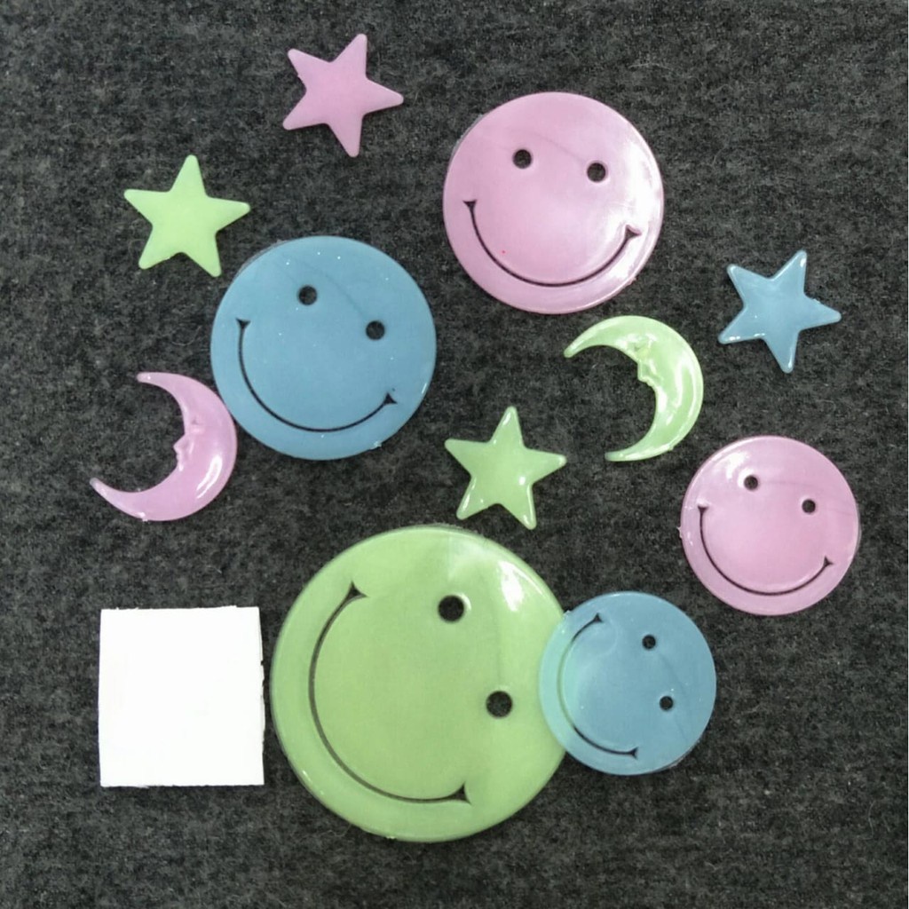 FYGALERY HL0025 Stiker Smile Glow In The Dark Stiker Smile