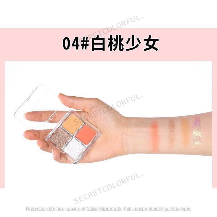 LAMEILA 4 Warna Eyeshadow Matte and Shimmer AVOCADO Eyeshadow Palette Waterproof Longlasting Makeup