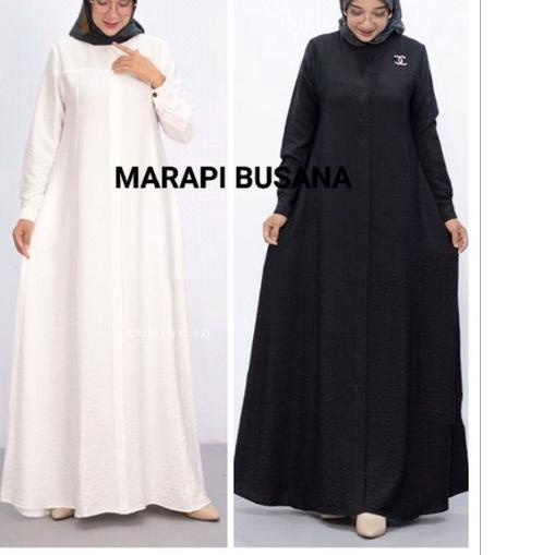 Sale⭐✔️-[ MARAPI BUSANA ] Ready Gamis Terbaru/Gamis Ra Fashion/Gamis Bahan Linen Crinkel/Gamis Polos
