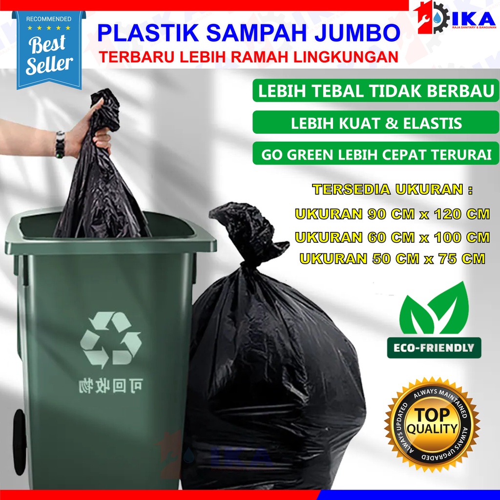 ( Ready Stock / harga 1 pack) HD sampah | Kantong Plastik Sampah Hitam - Trash Bag/Trashbag - Tempat Sampah Plastik kantong plastik sampah trash bag hitam 60 x 100 / 90 x 120 jumbo kuat anti bau