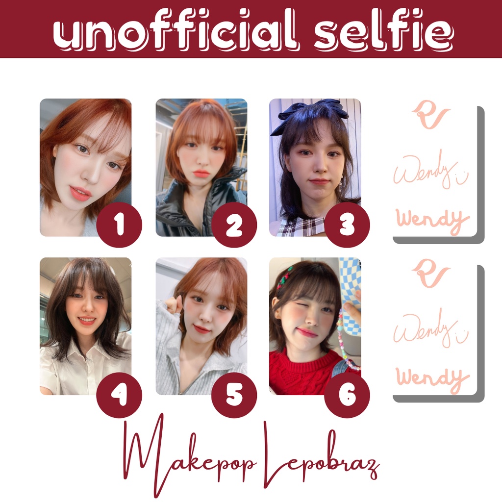 [MIN. 3 PC] RED VELVET UNOFFICIAL SELFIE - GIRLFRIENDABLE IRENE JOY WENDY YERI SEULGI