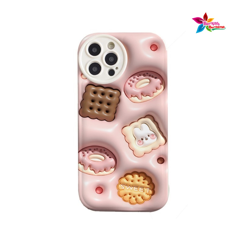 SS146 SOFTCASE MOTIF COOKIES AKSEN 3D FOR  IPHONE 6 6+ 7 8 SE 2020 7+ 8+ X XS XR XS MAX 11 12 13 14 PRO MAX BB7800