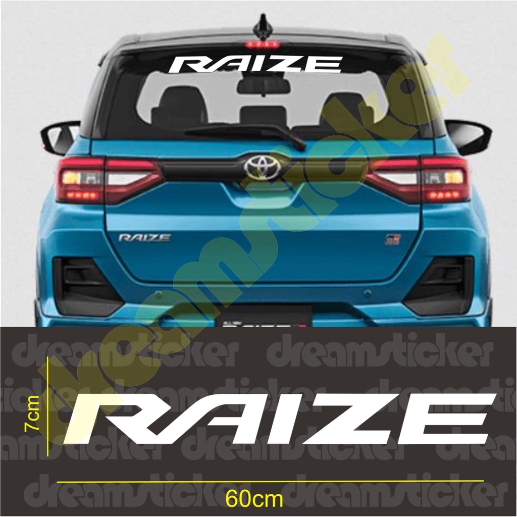 Sticker Stiker Mobil Toyota Raize Kaca Belakang