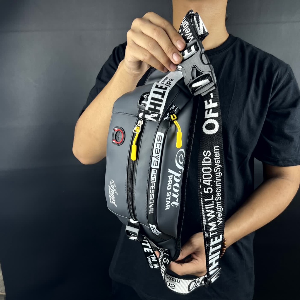 Waistbag Tas Selempang WATERPROOF Bahan ballon Tebal Tas pinggang