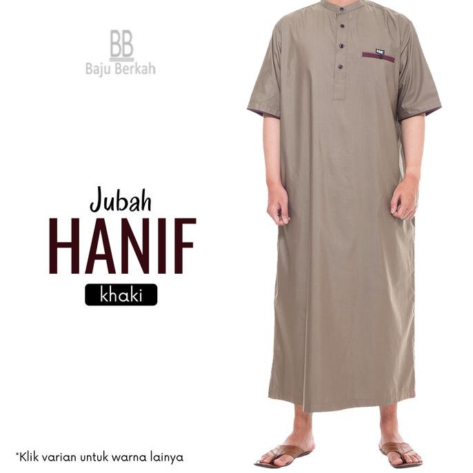 Baju Berkah - Jubah Hanif/Jubah Gamis Pria/Jubah Pria Lengan Pendek