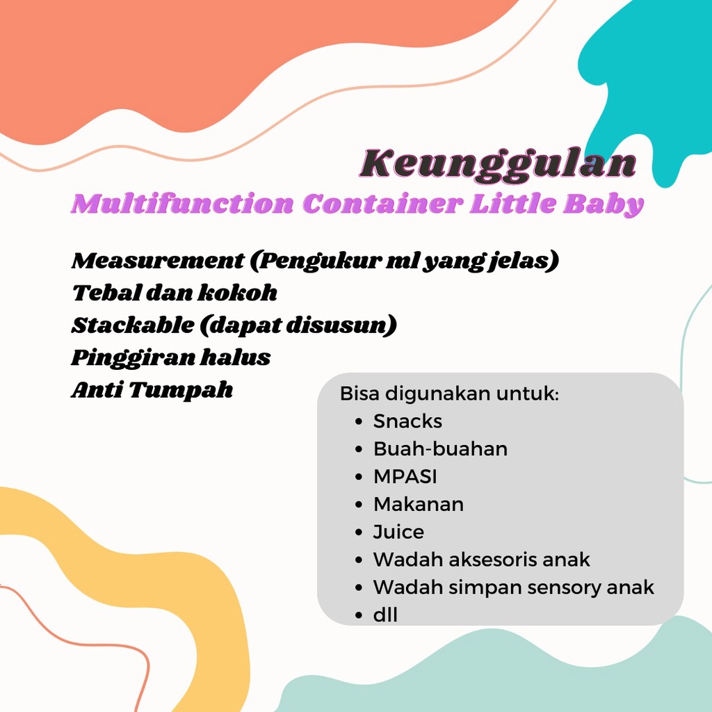 Little Baby Multifunction Container / Food container / Wadah Mpasi