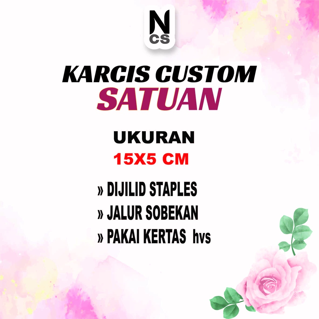 

Karcis custom 1 lapis custom