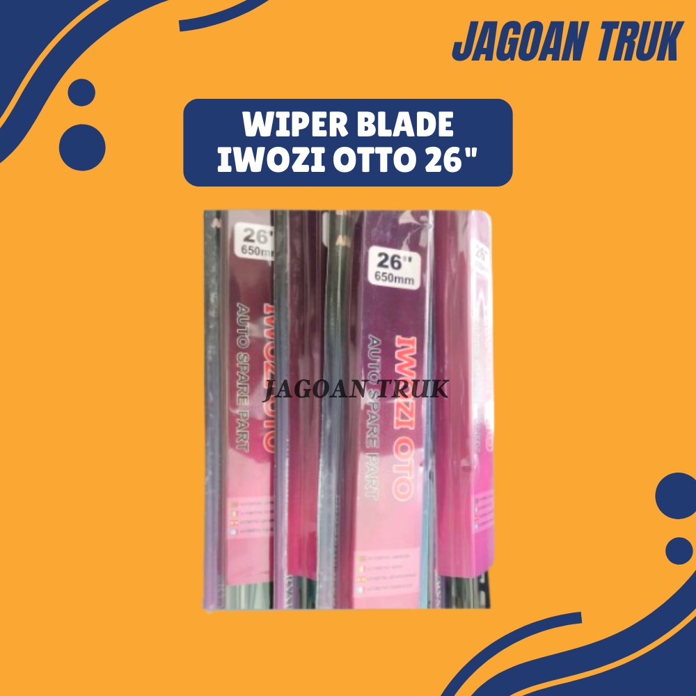 Blade Wiper Karet Kaca Depan Mobil 26 &quot; Universal 1 Set 2 Pcs Iwozi