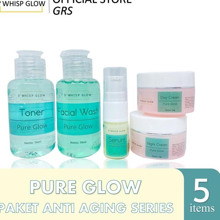 ✺ Eleora Dwhisp Glow Pure Glow Anti Aging Membersikan Flek/noda Hitam, Mencerahkan & Mengglowingkan 