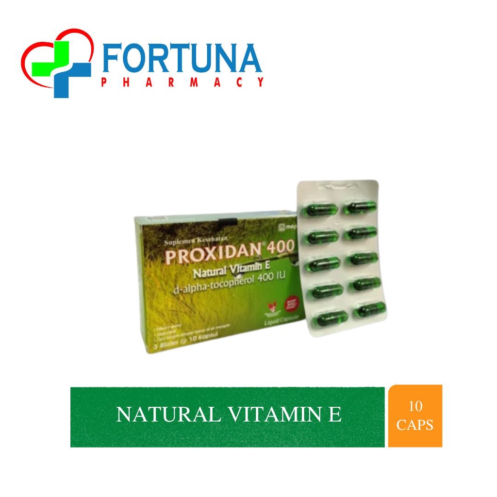 Proxidan 400 Natural Vitamin E 400 IU 10 Capsul