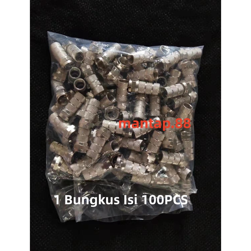 (Tebal) Konektor F Drat RG6 / Connector Jack RG6  Antena/TV/Parabola Kualitas Bagus