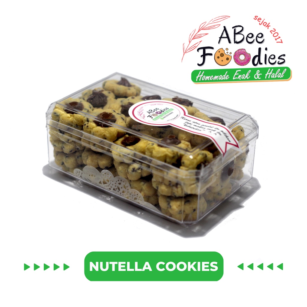 

Nutella Cookies Tart - Kue Kering Cokelat Nutella - Kue Kering Surabaya 500gr - Abee Foodies