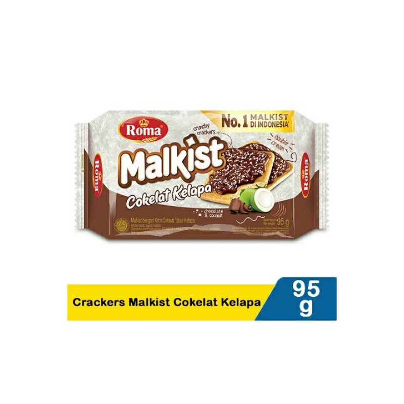 Roma Crackers Malkist Cokelat Kelapa 95G