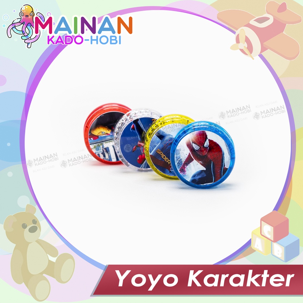 HOBI MAINAN SENSORIK MOTORIK ANAK FUN TOYS YOYO KARAKTER LUCU