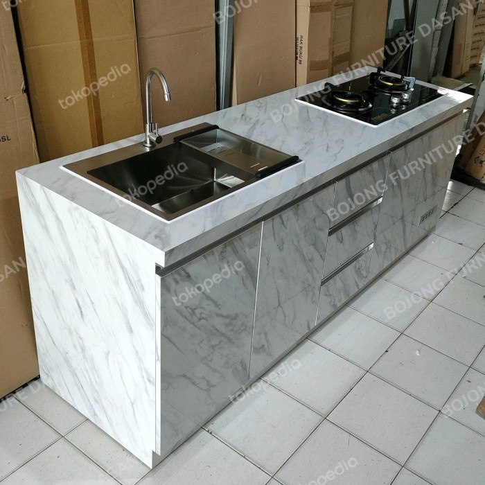 Terlaris Kitchen Set Bawah Minimalis Dapur + Kompor Tanam + Sink Wastafel