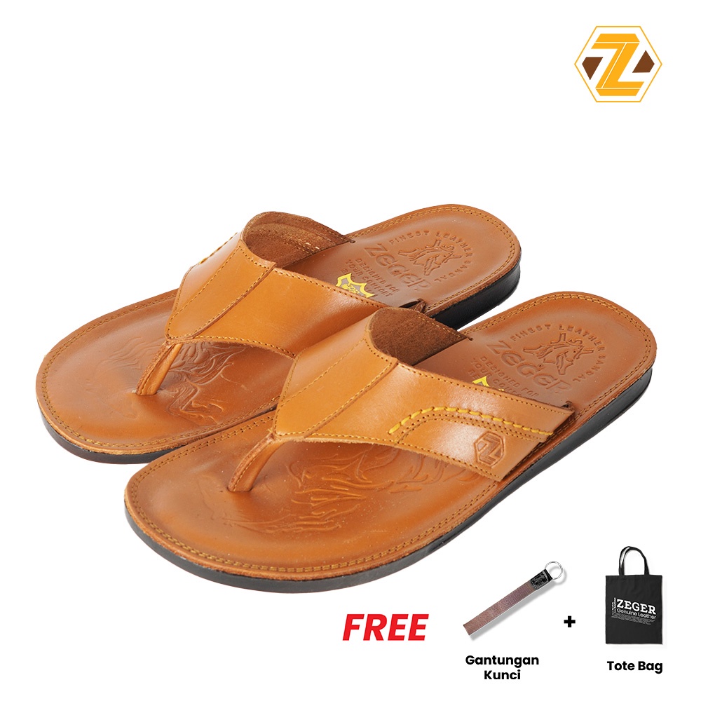 ZEGER Sandal Kulit Pria Jepit - TB 709