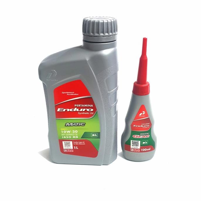 Paket Oli Motor Enduro Matic 1liter 10w30 Gardan 120ml PCX ADV