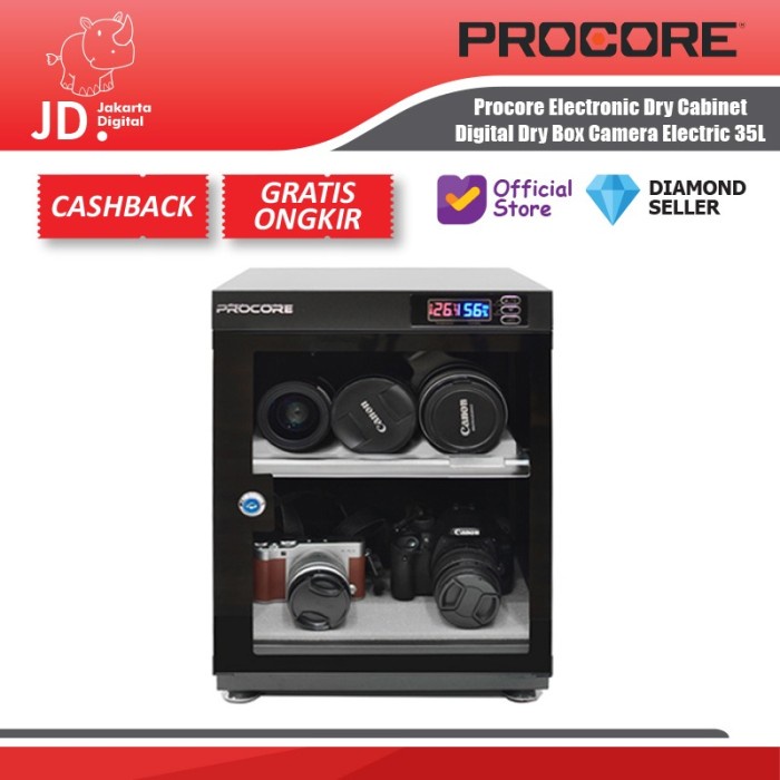 PROCORE ELECTRONIC DRY CABINET DIGITAL DRY BOX CAMERA ELECTRIC 35L