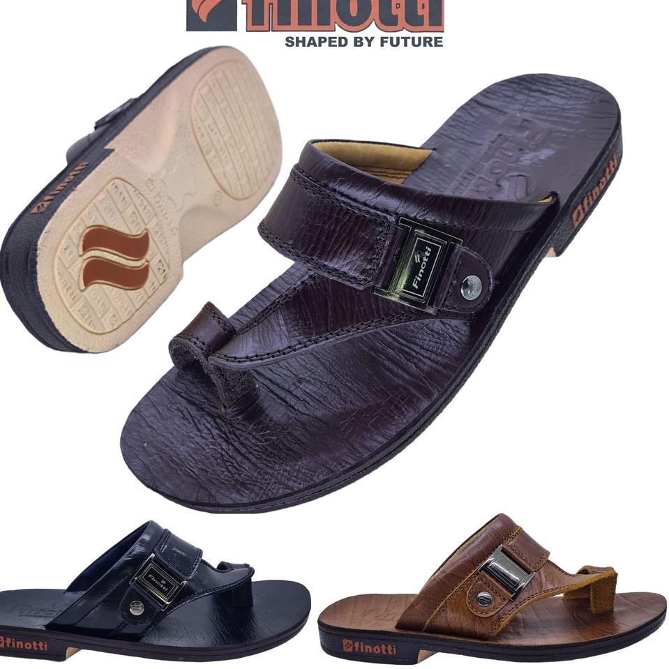 STOCK TERBATAS U31 Sandal kulit asli - jepit Finotti VR 01 く