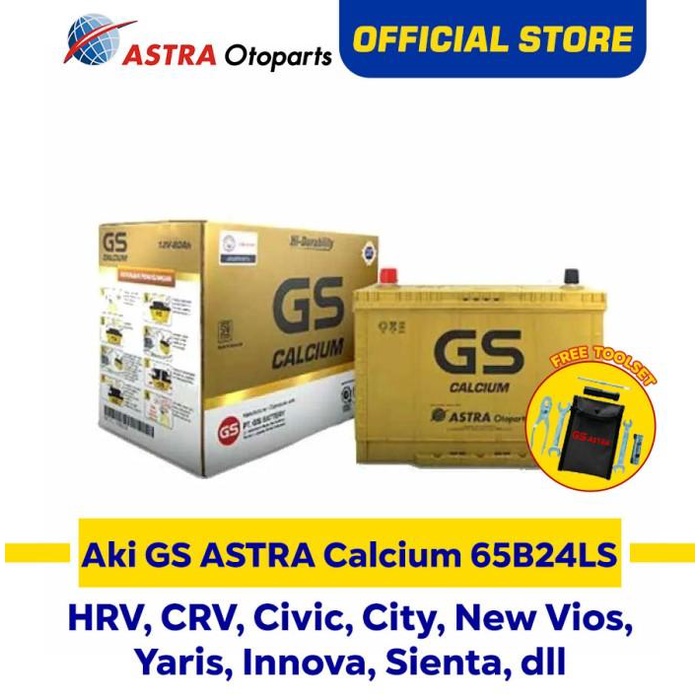 Best Seller Aki Gs Astra Calcium 65B24Ls Aki Untuk Mobil Hrv Gscal-65B24Ls