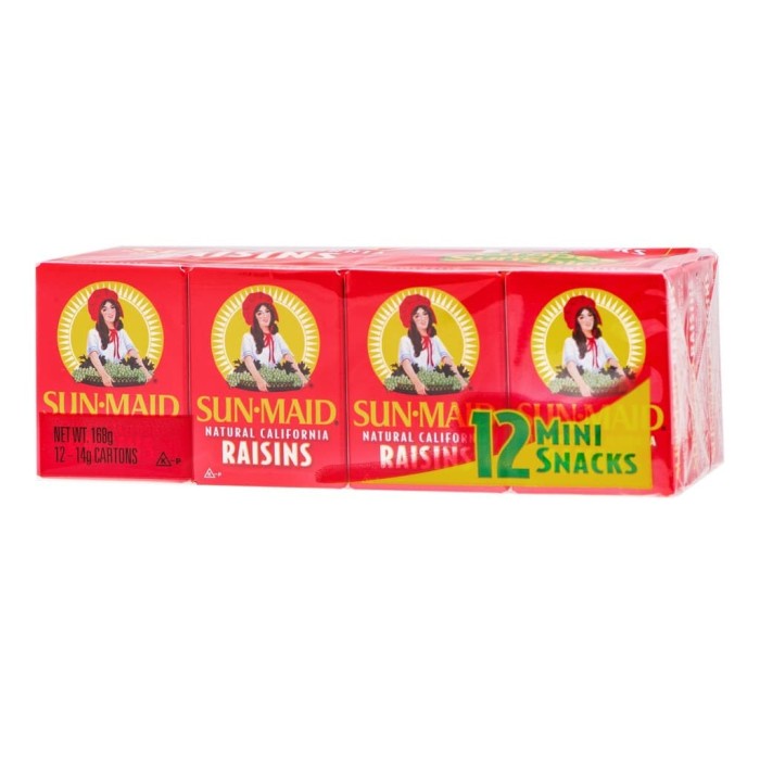 

sun maid raisin pack 12x