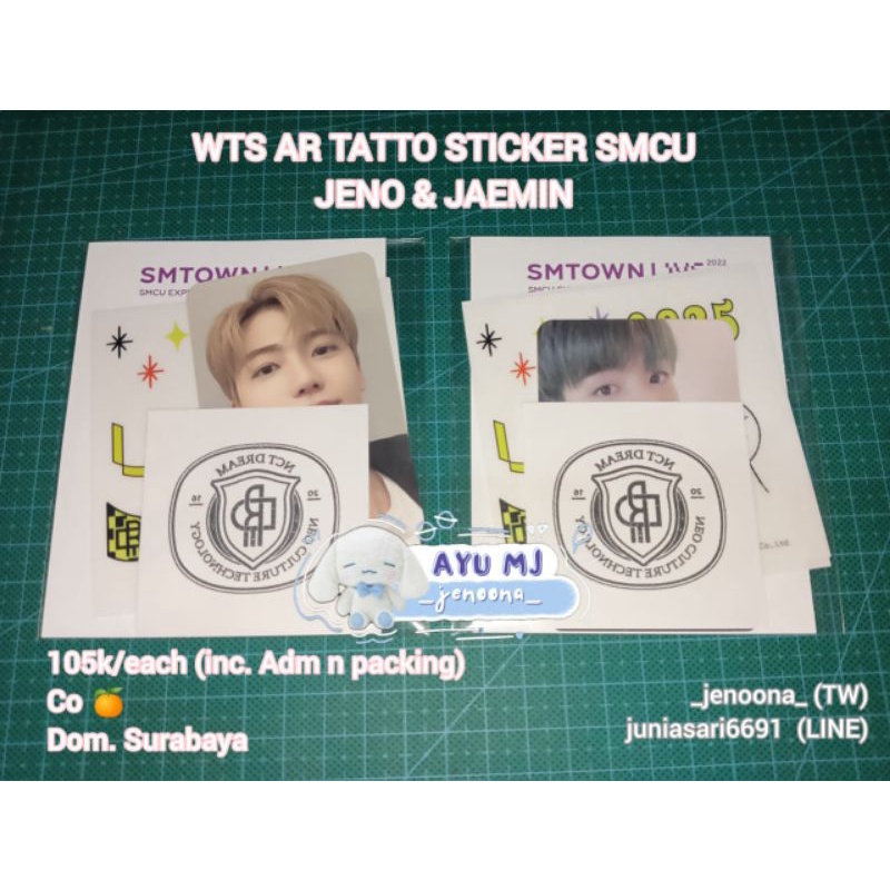 AR TATTO STICKER SMCU JENO JAEMIN