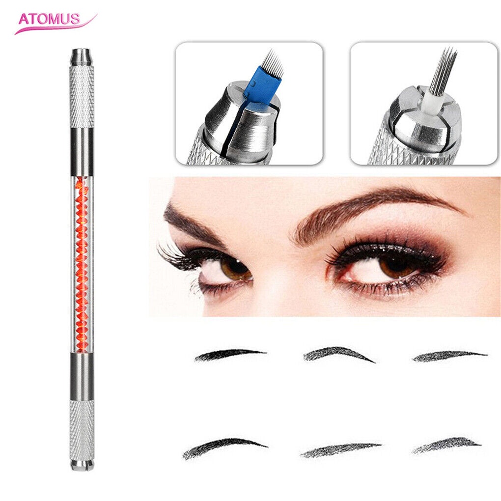 Pen Manual Sulam Alis Manual Microblading / Pen Microblading Crystal 2 Sisi Sulam Alis Bibir