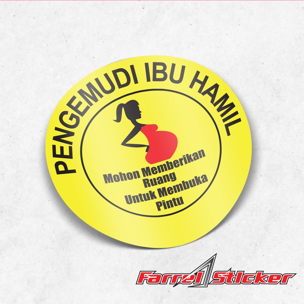 Stiker Pegemudi Ibu Hamil Sticker Ada ibu Hamil