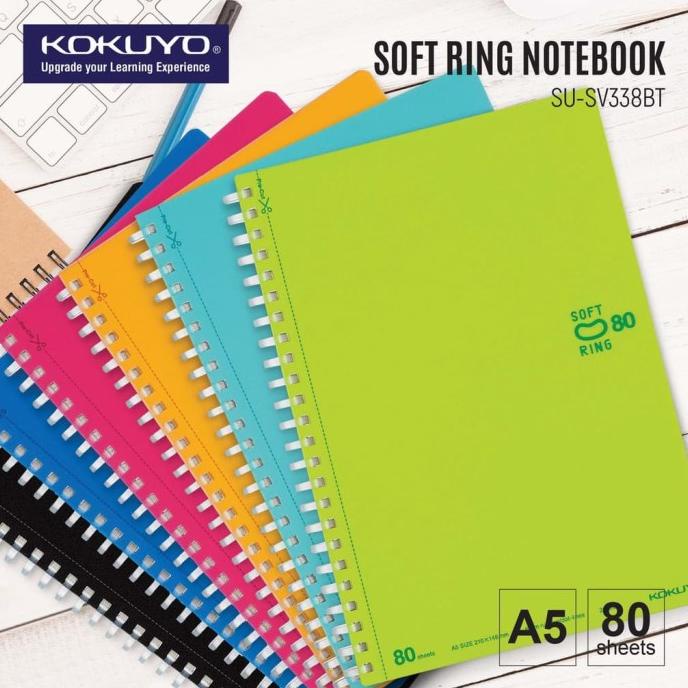 

KOKUYO NOTEBOOK SOFT RING S-SV338BT A5 80 SHEETS