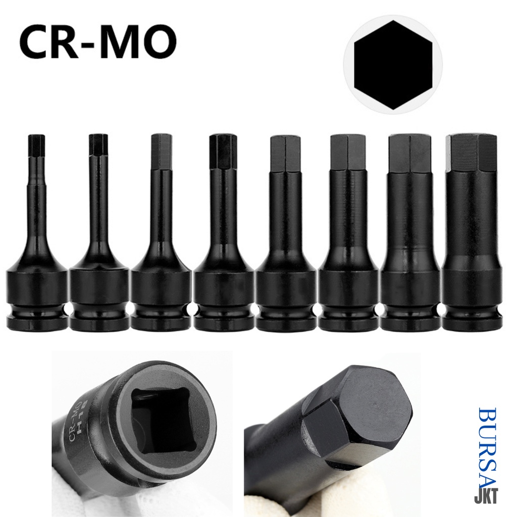 IMPACT HEX SOCKET 1/2 INCH CR-MO H8