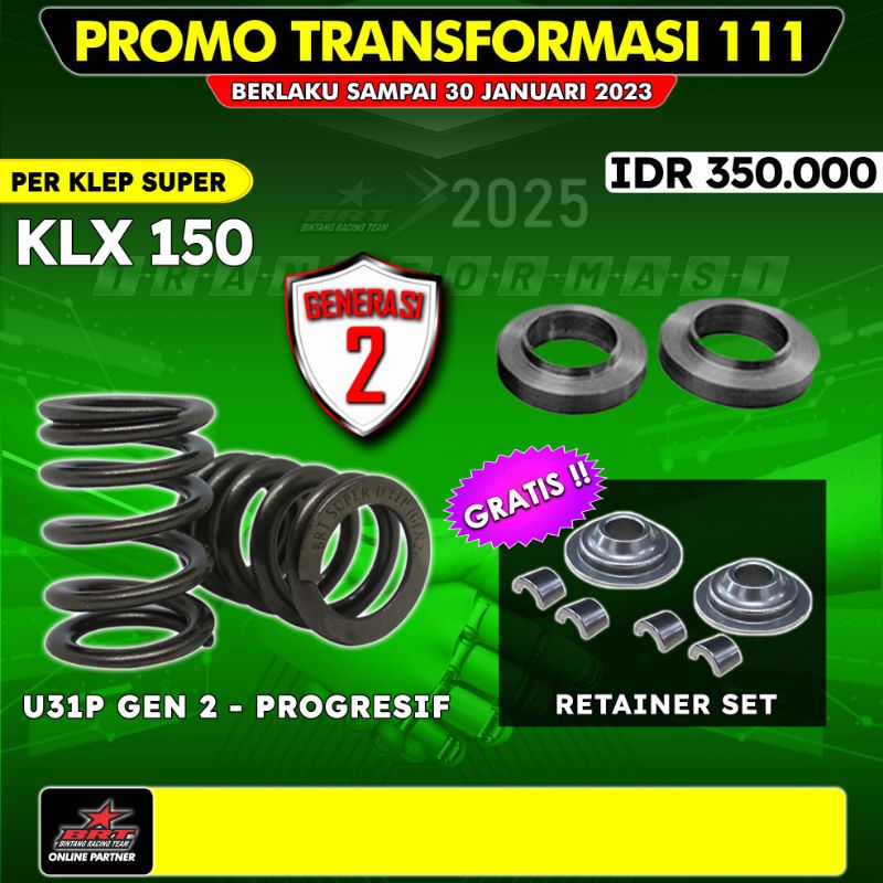 Per klep BRT KLX150 CRF150 Progresif gen 2