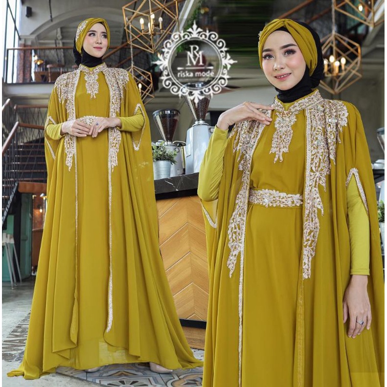 Kaftan Alissa Rose Free Inner dan Ciput Original Butik