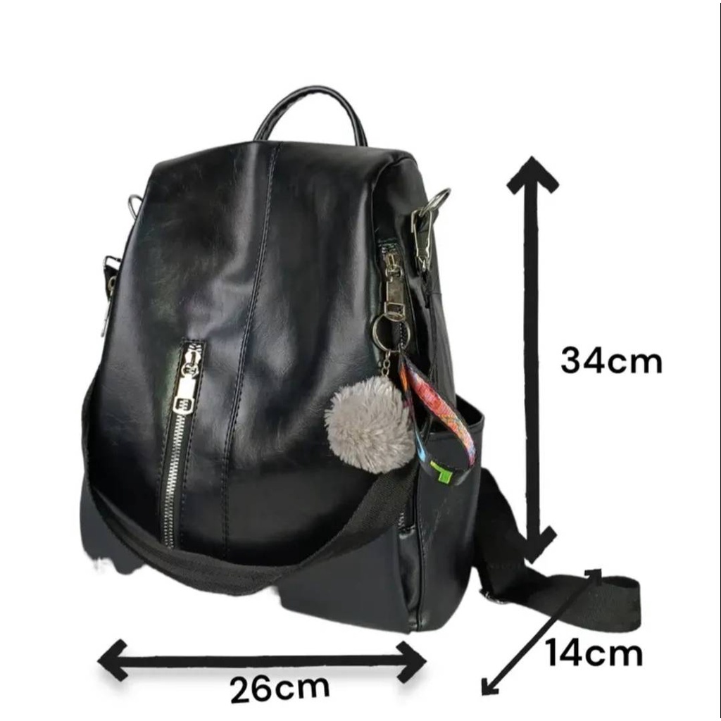 Tas Ransel Wanita Backpack Kulit Korea