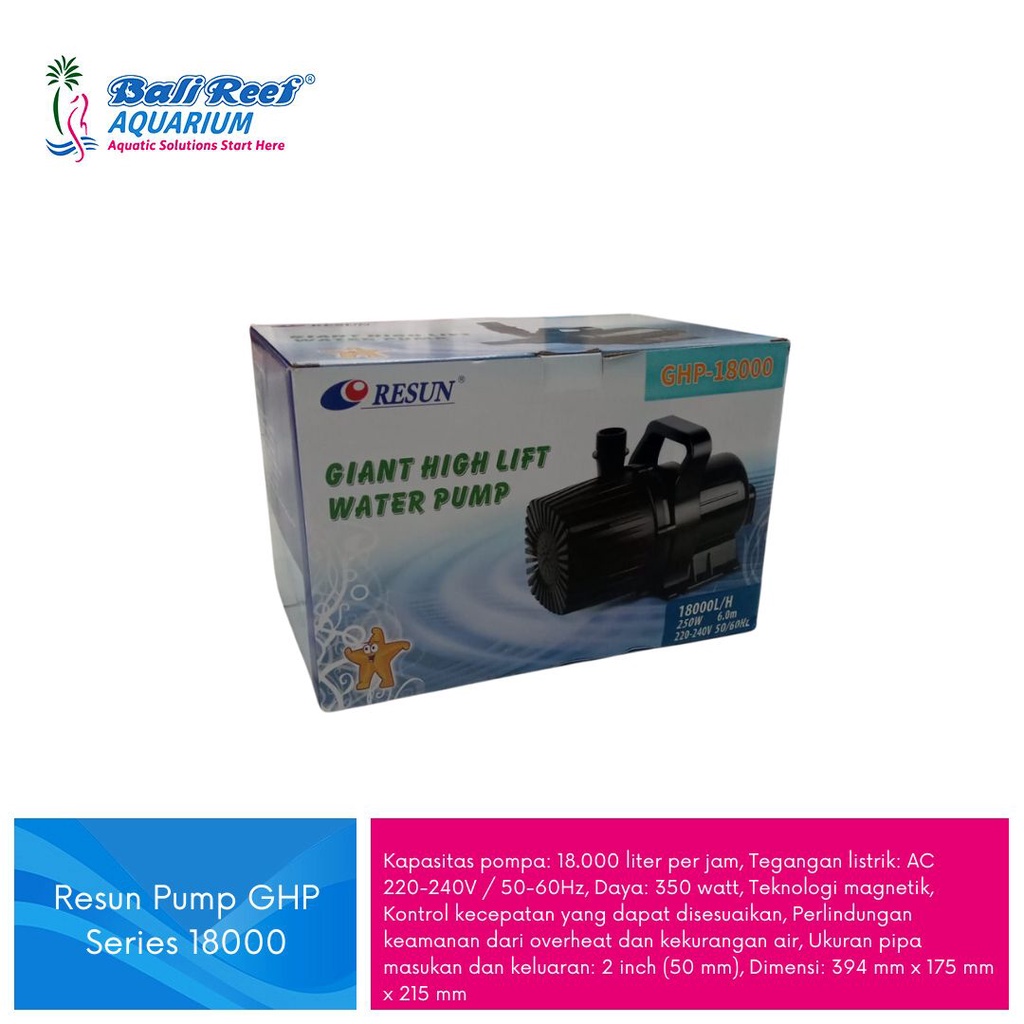 Resun Pump GHP Series 18000 Pompa Air Kolam Koi Dengan Kapasitas Besar