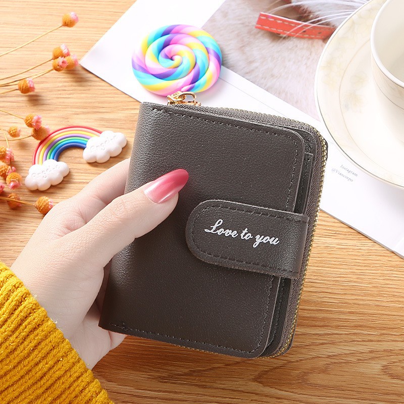 ♥DPS829♥Dompet Lipat Wanita Terbaru 916 // Dompet Lipat Wanita Trendy-818_ABU