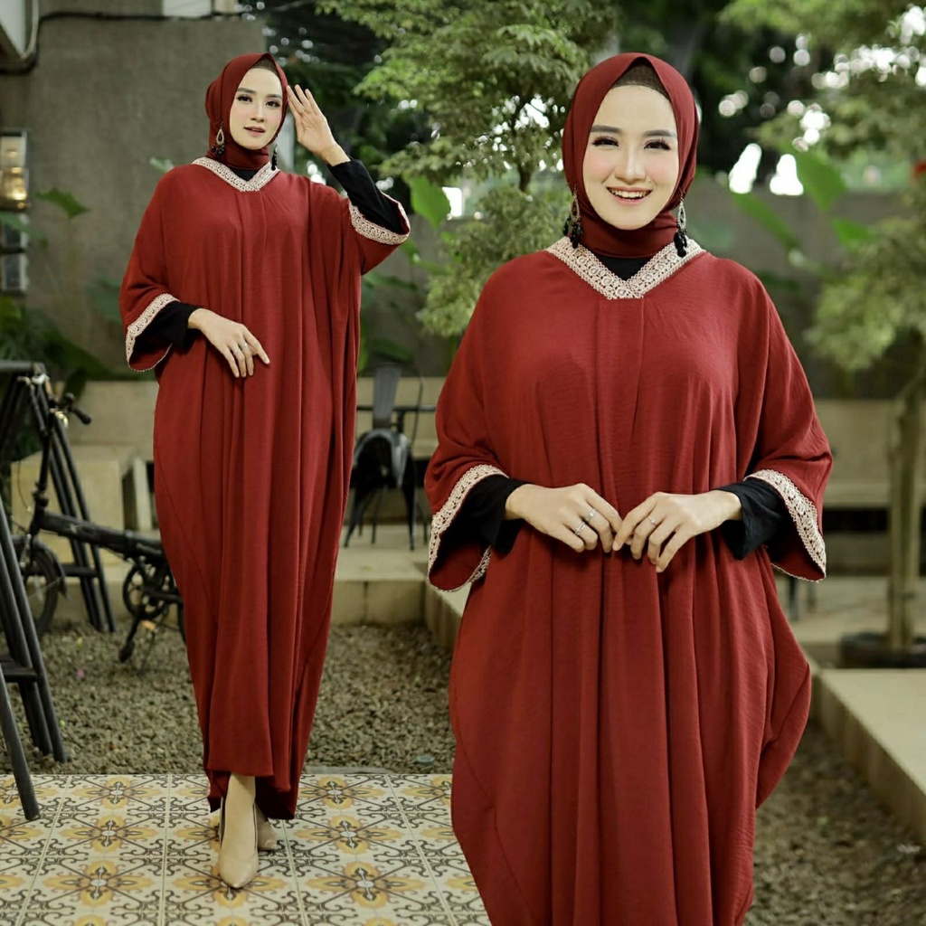 Real  Kaftan Mewah Isyana 12wrn | FR17 | Kaftan Idul Fitri | Pakaian Muslim | Fashion Muslim | Baju 