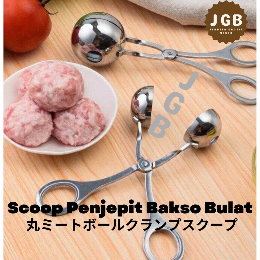 Cetakan penjepit Bakso Bulat Stainless - Scoop Penjepit Bakso Bulat