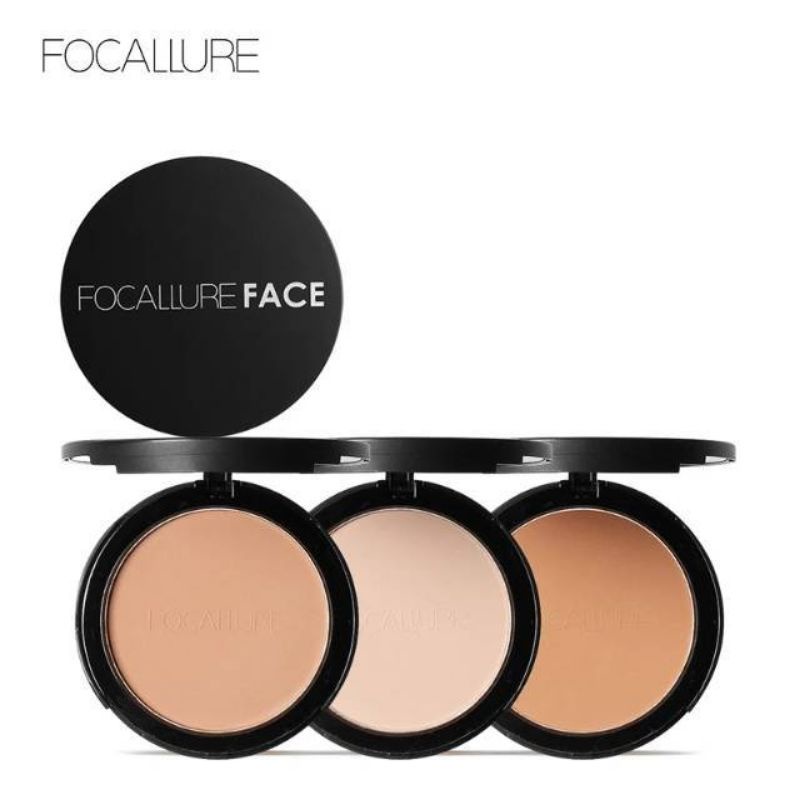 NIK - FOCALLURE Oil-control Pressed Powder-Matte Bedak Padat - 3 colours FA16 BPOM ORIGINAL