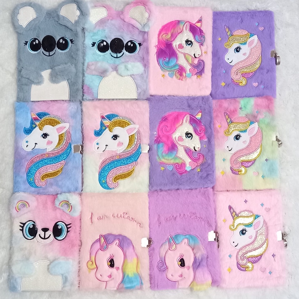 

READY Notebook Unicorn Buku Tulis Agenda Diary Unicorn Fur Sequin A5 Buku unicorn bulu, buku bulu/NOTEBOOK LUCU/NOTEBOOK ANAK ANAK/NOTEBOOK/NOTEBOOK LOCK UNICORN