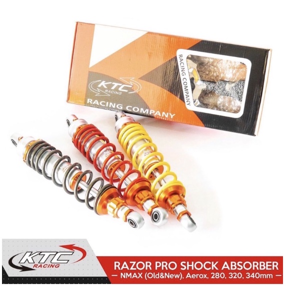 Shock KTC Racing Razor Pro Double Shock Steering Bebek Metic 335mm 305mm 340mm 320mm 280mm Universal motor