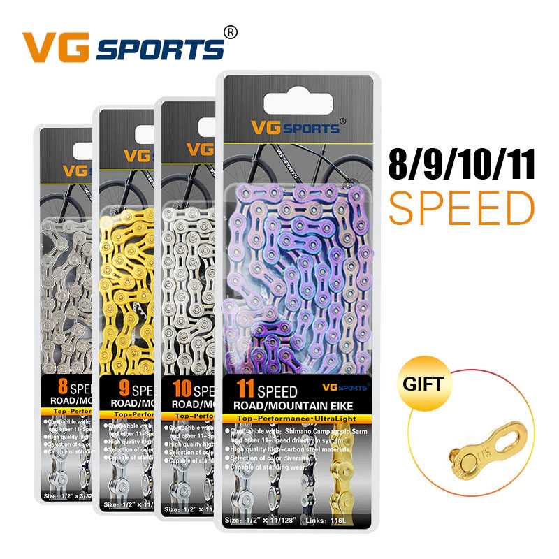 VG Sports Rantai Sepeda Bicycle Chain Half Hollow 8/9/10 Speed ( Mughnii )