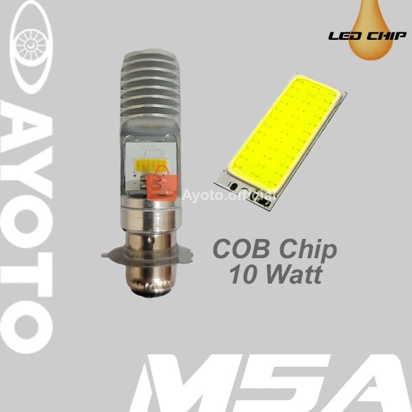 Lampu Depan LED Motor AYOTO M5A AC/DC Watt 10 Piringan Kaki 3